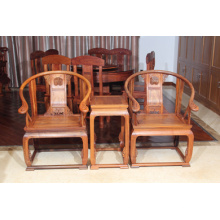 3sets Birmânia Padauk Palace Chair com a Natureza e Claramente Grão.